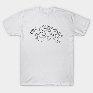 La Foule | One Line Drawing | One Line Art | Minimal | Minimalist T-Shirt